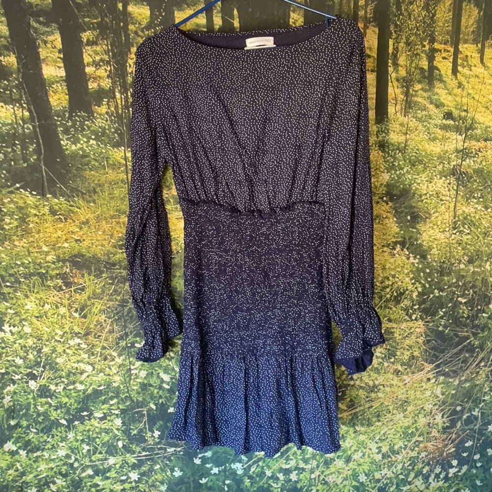 Navy Blue Polka Dot Dress